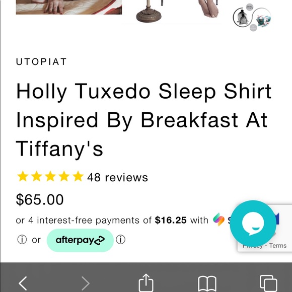 NWT Breakfast at Tiffany’s Sleepshirt - Picture 5 of 9